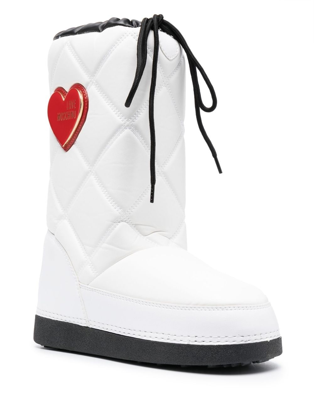 quilted patent snow boots - 2