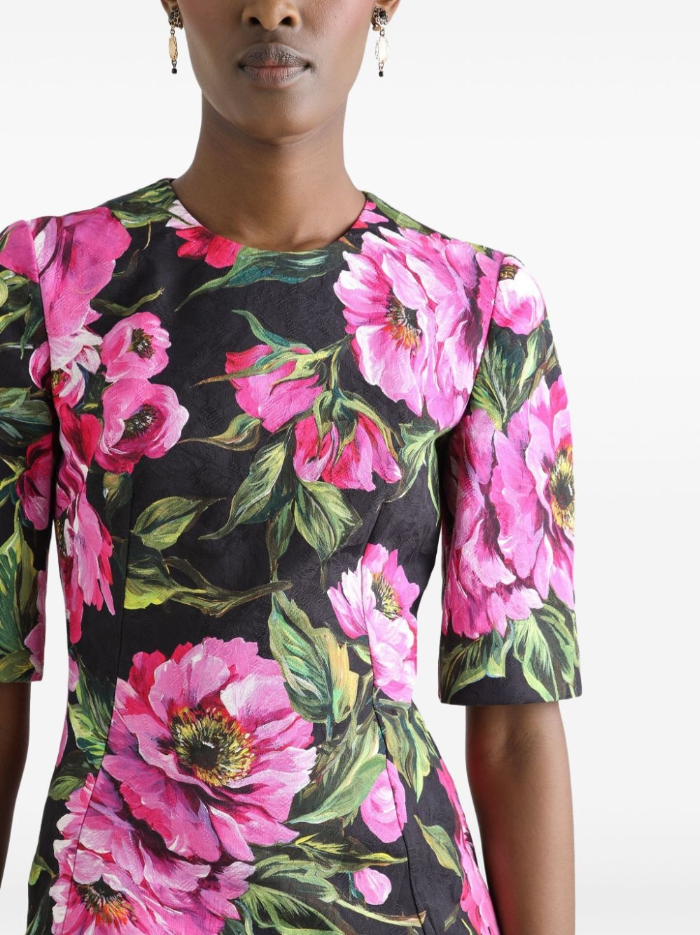 floral-print mini dress - 5
