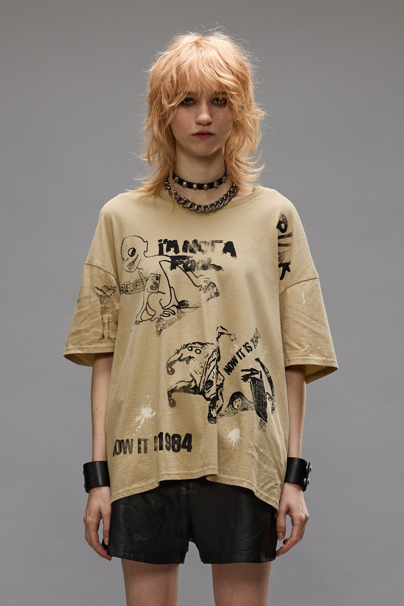 RELAXED STAMP T - SPLATTERED KHAKI - 3