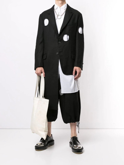 Yohji Yamamoto cut-out circle blazer outlook