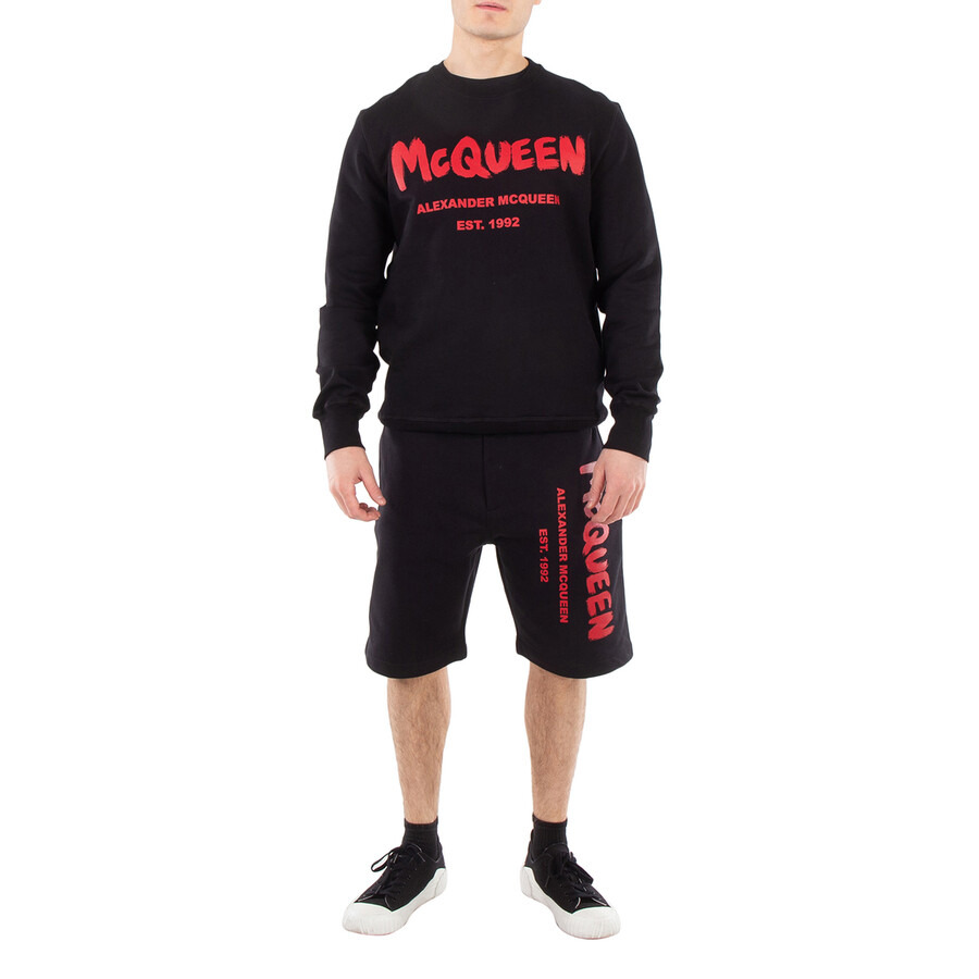 Alexander Mcqueen Men's Logo-Print Cotton Shorts - 4