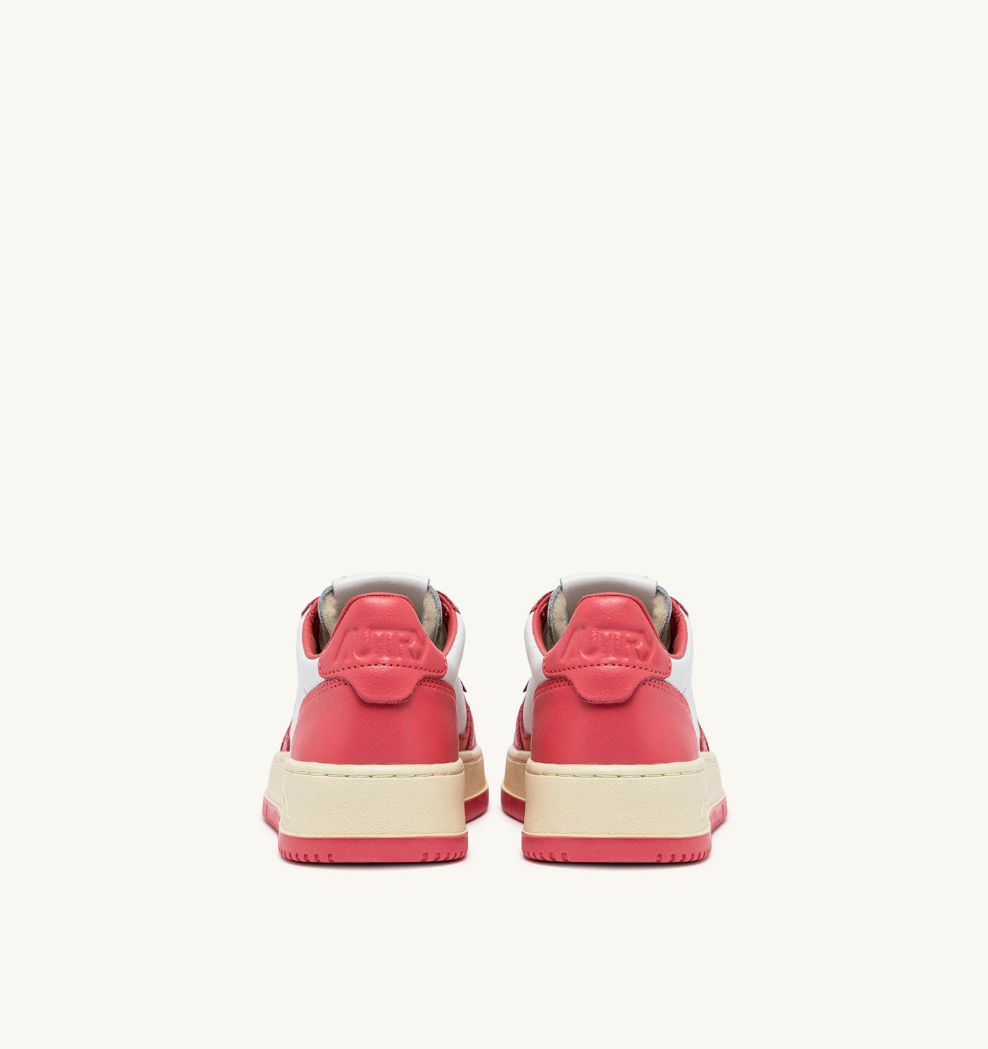 MEDALIST LOW BICOLOR SNEAKERS IN WHITE AND TEAROSE LEATHER - 4