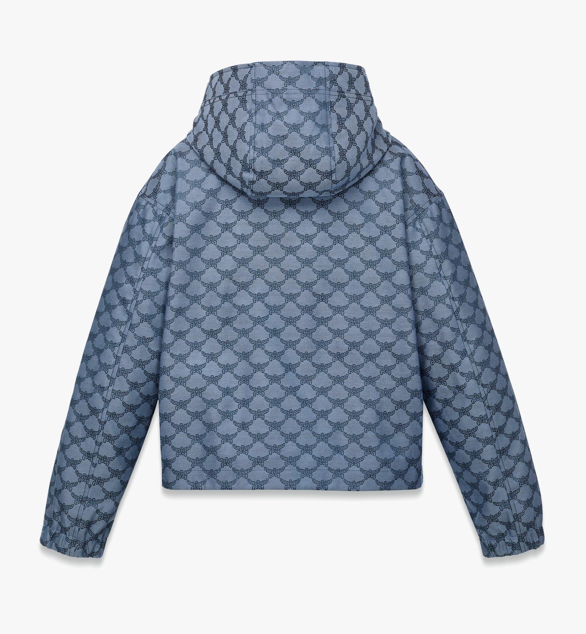 Hooded Windbreaker in Lauretos Denim Jacquard - 2