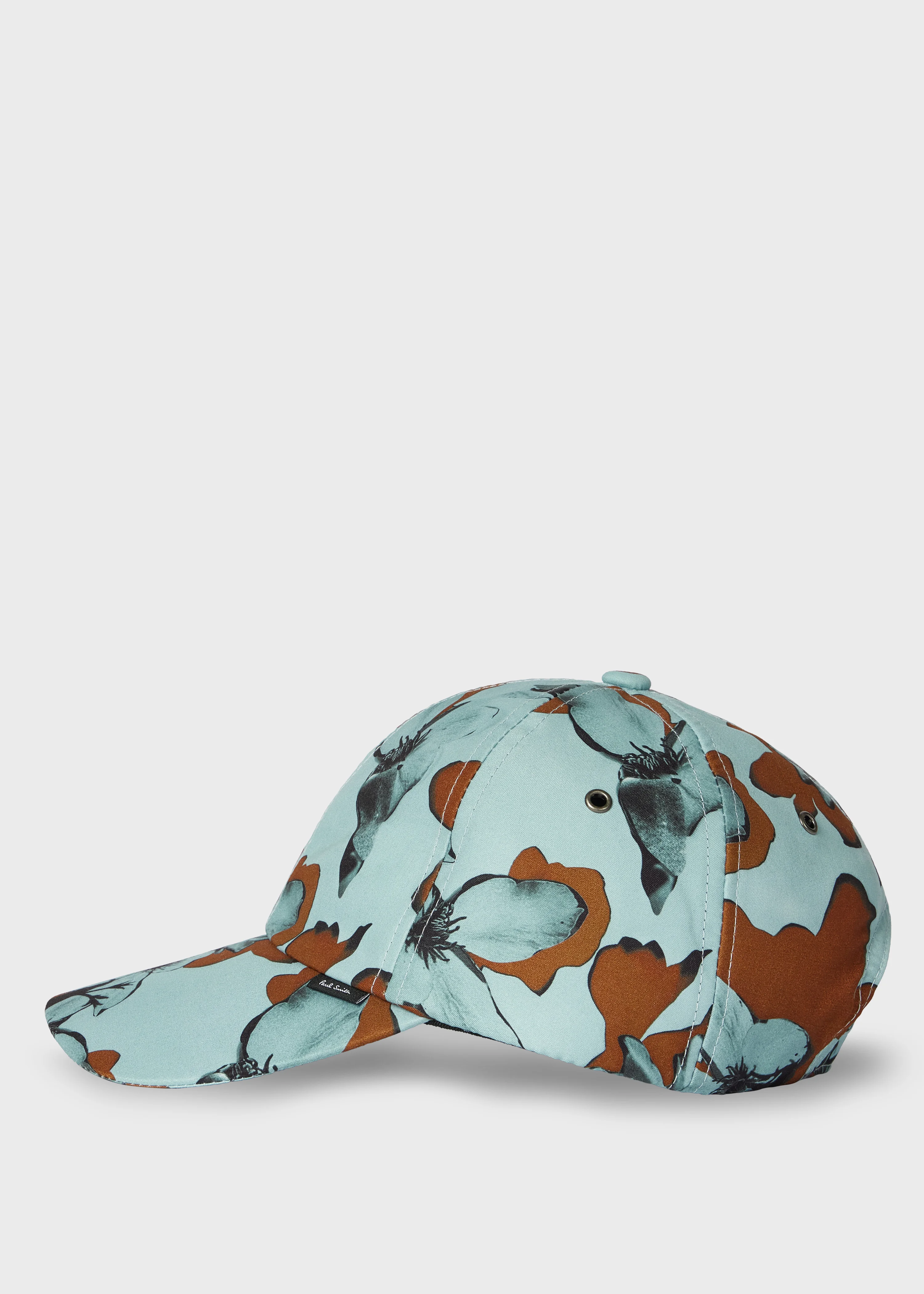 Light Blue 'Floral' Print Cap - 1