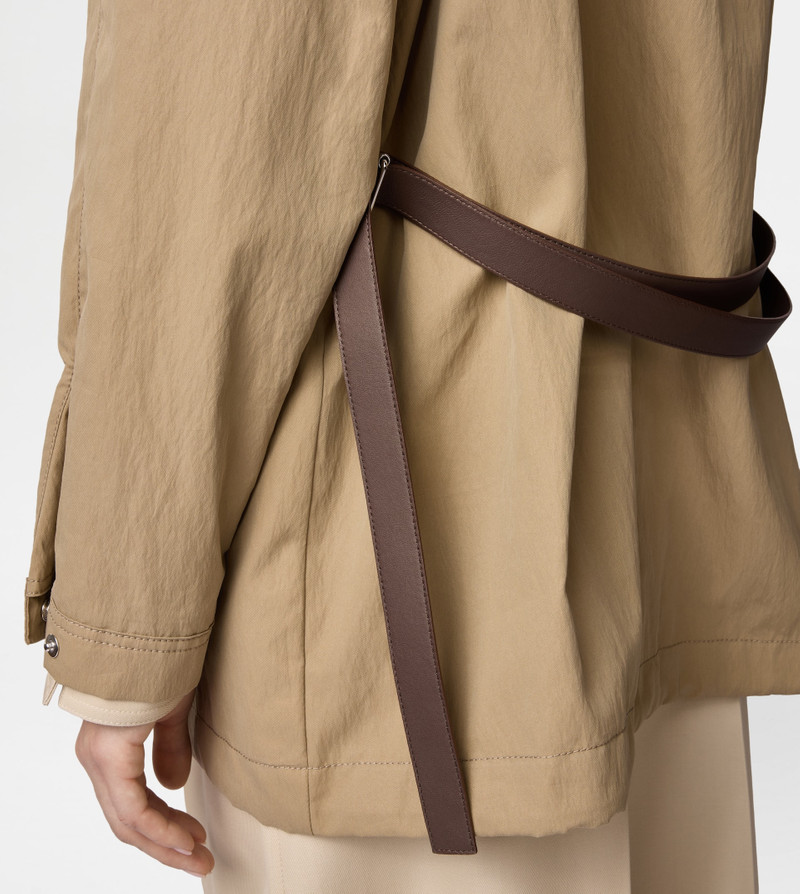 WINDBREAKER IN TECHNICAL COTTON - BROWN 6