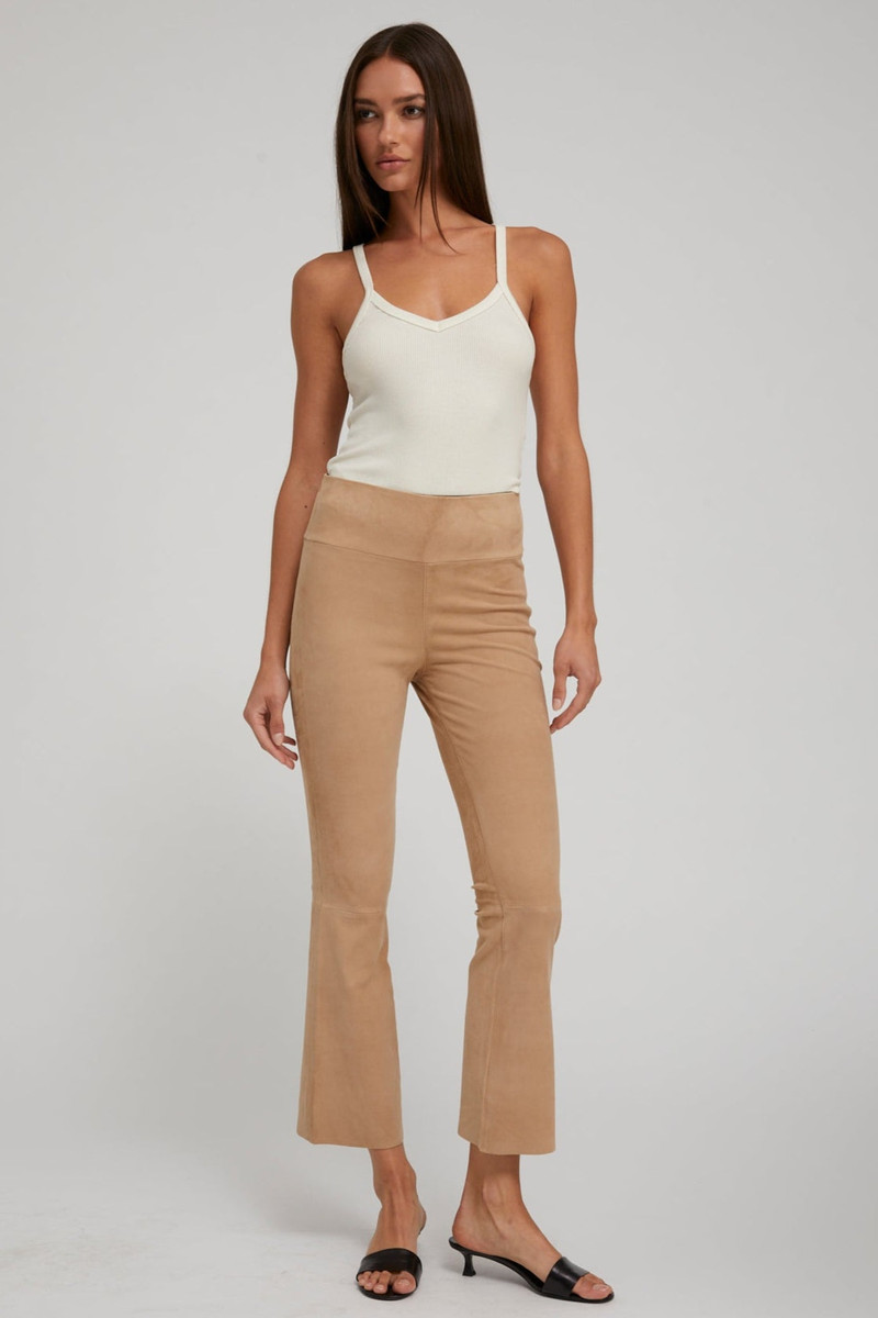 SPRWMN SAND SUEDE ANKLE FLARE outlook