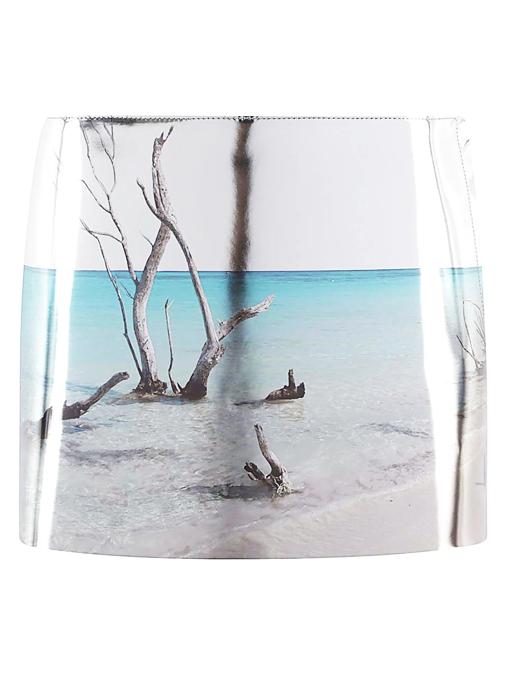 Prada Women Printed Leather Mini Skirt - 1