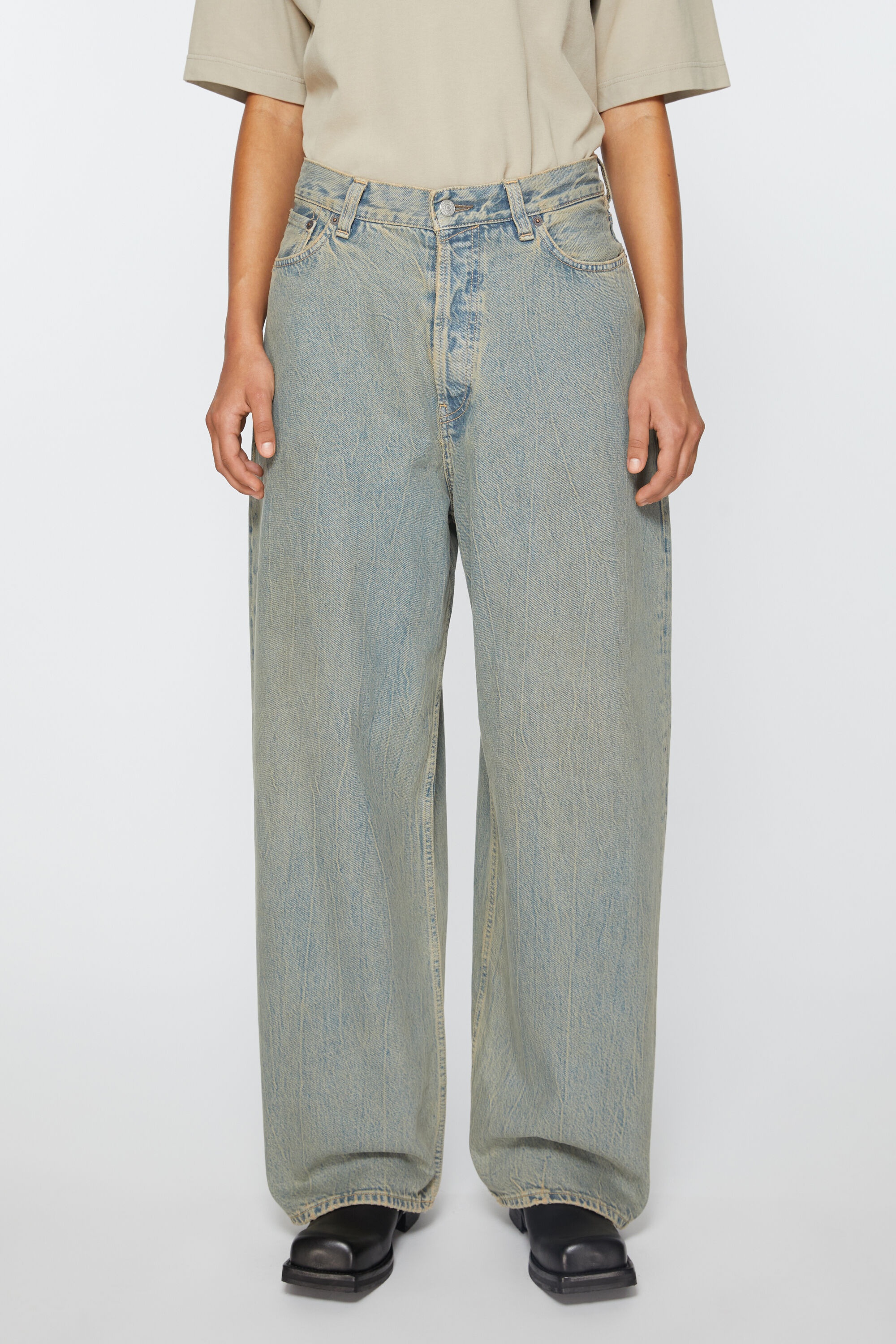 Super baggy fit jeans - 2023F - Blue/beige - 2