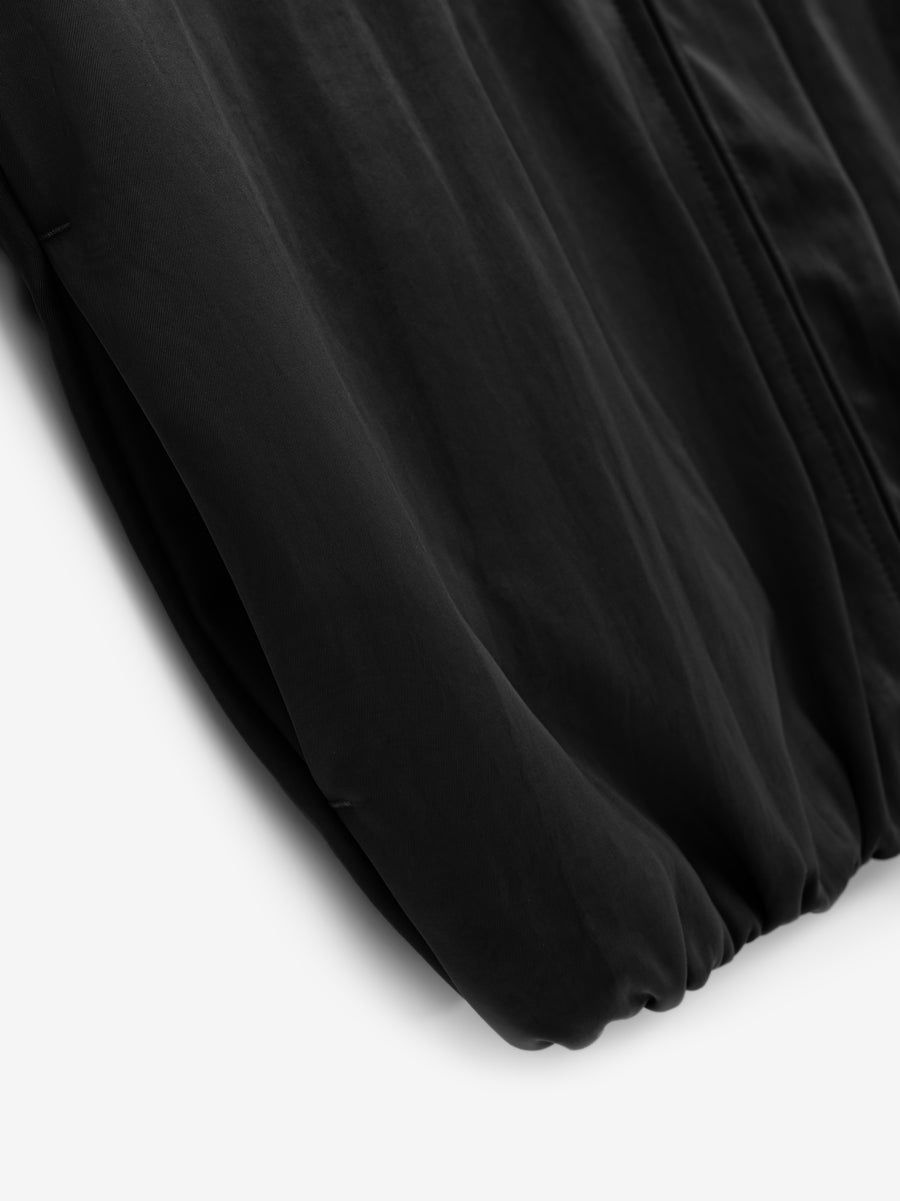 Womens Textured Nylon Hooded Bomber - 4
