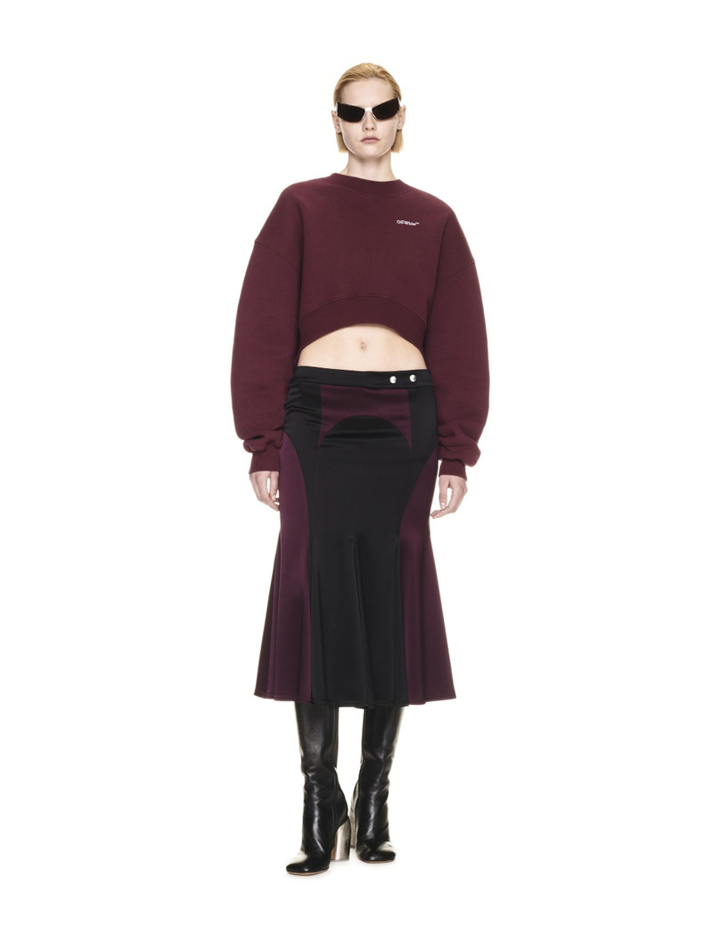 Off-White For All Book Crop Over Crew Burgundy Wh outlook