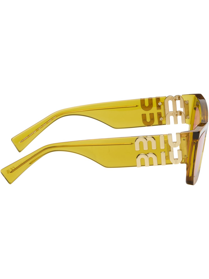 Miu Miu Yellow Miu Glimpse Sunglasses outlook