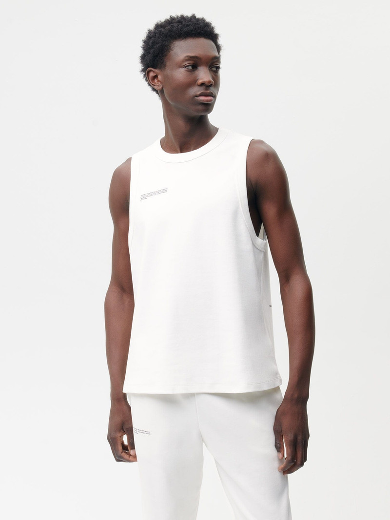 PANGAIA Men's Cotton Tank Top - Off-White outlook