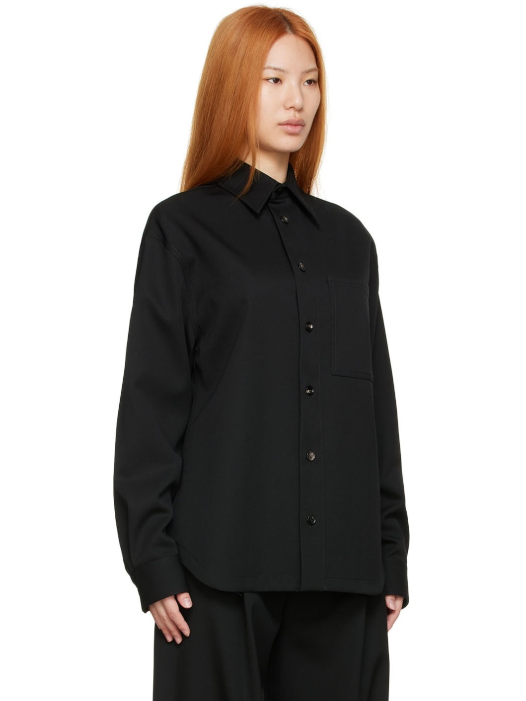 Black Wool Shirt - 2