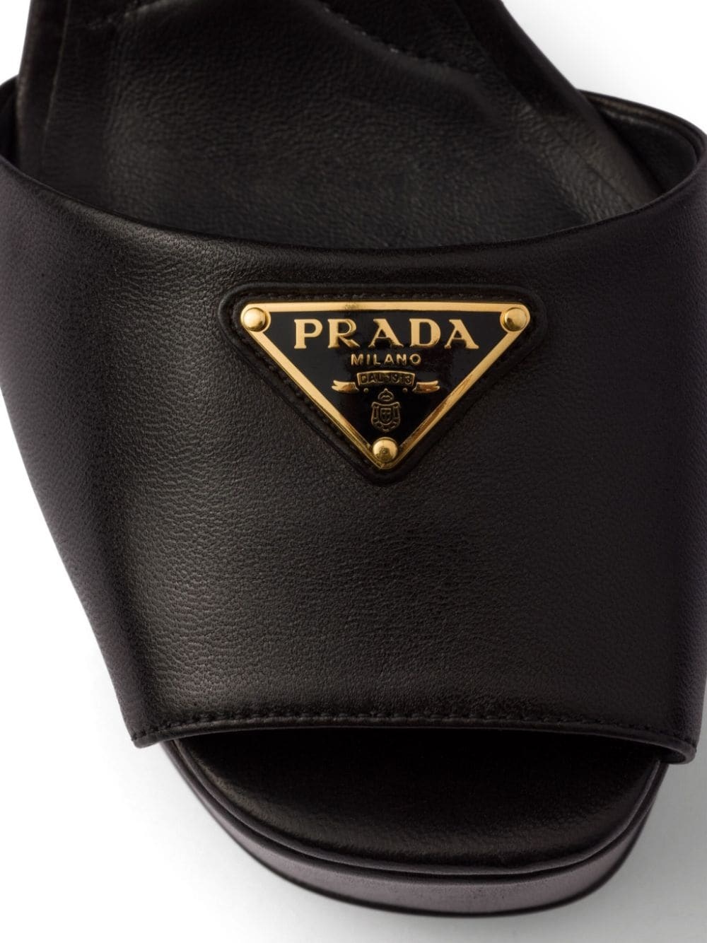 115mm leather platform sandals - 6