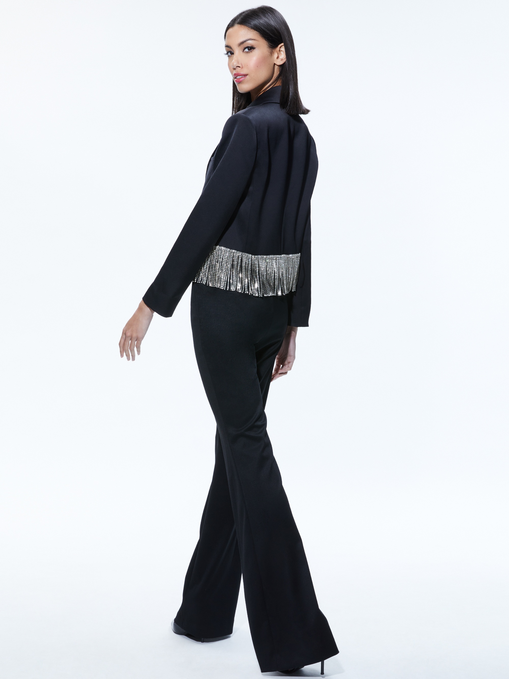 SHAN CRYSTAL FRINGE BLAZER - 3