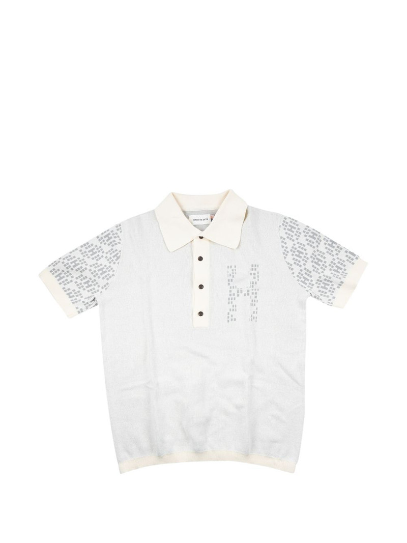 knit pattern polo shirt 1