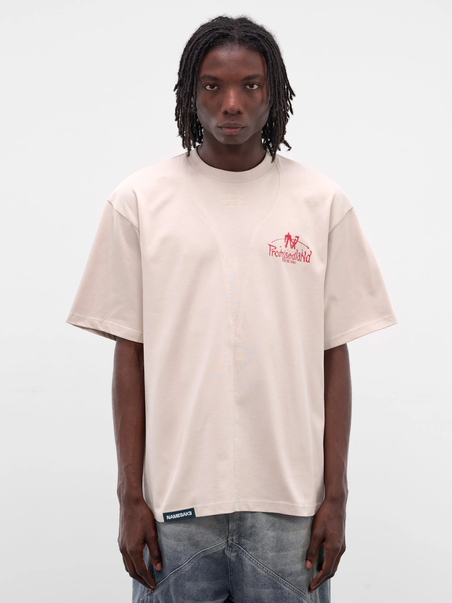 Sava Cream Oversized Roadmap Tee - 1