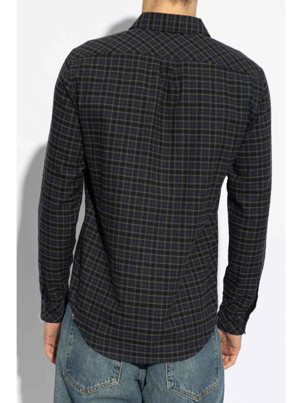 check-print shirt - 4