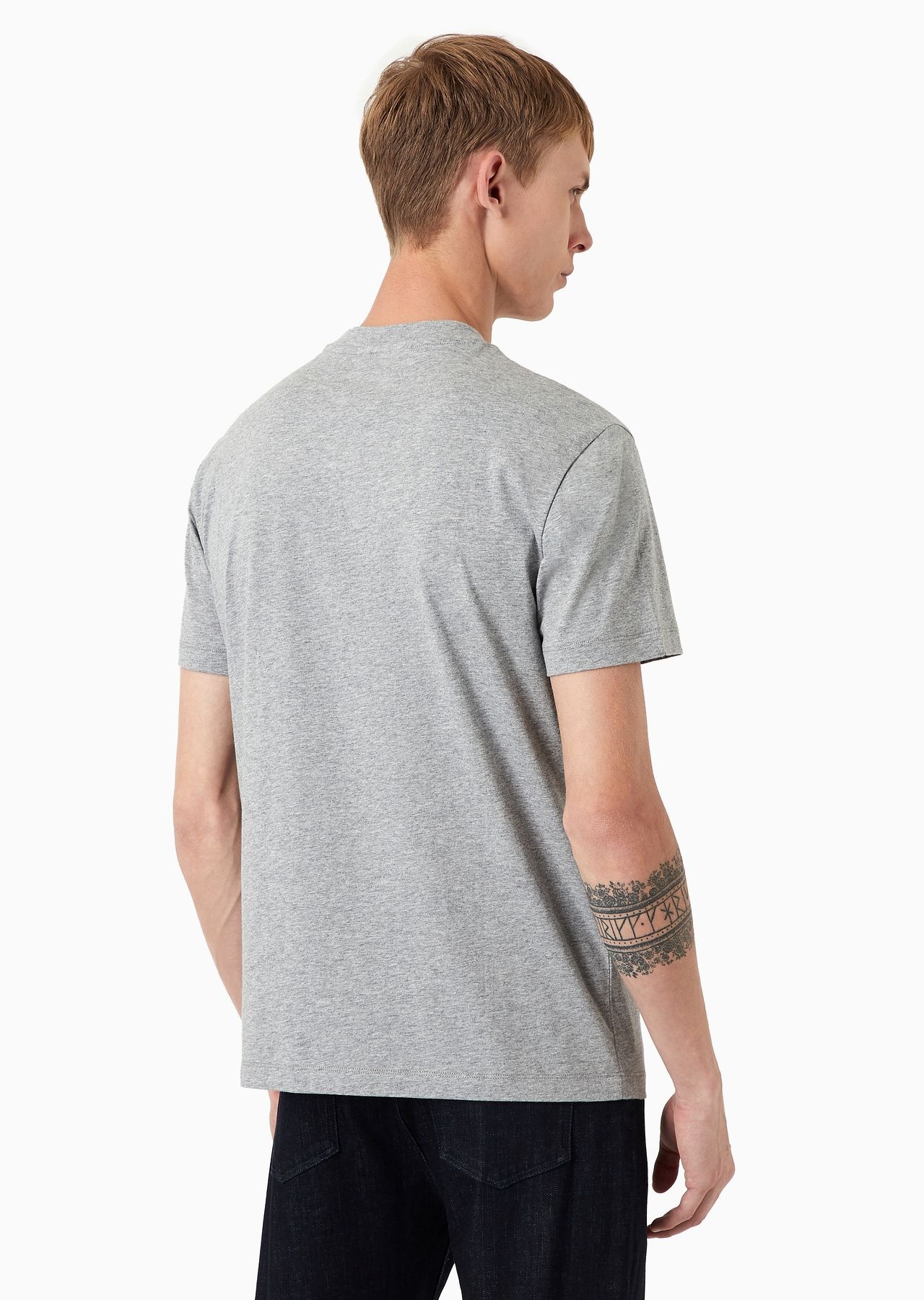 Pima-jersey T-shirt with logo print - 3