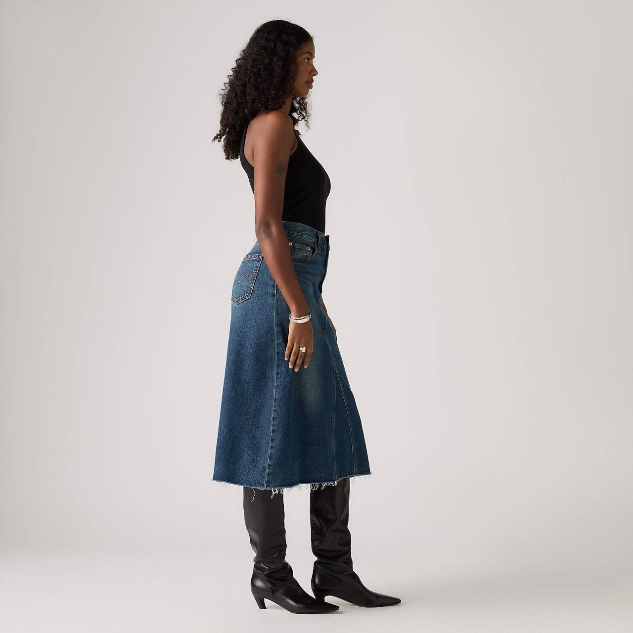 HIGH-RISE A-LINE DECON SKIRT - 6