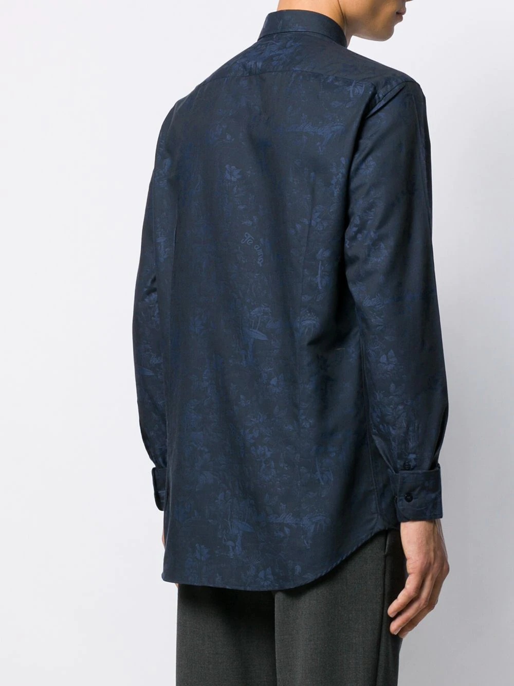 tonal print shirt - 4