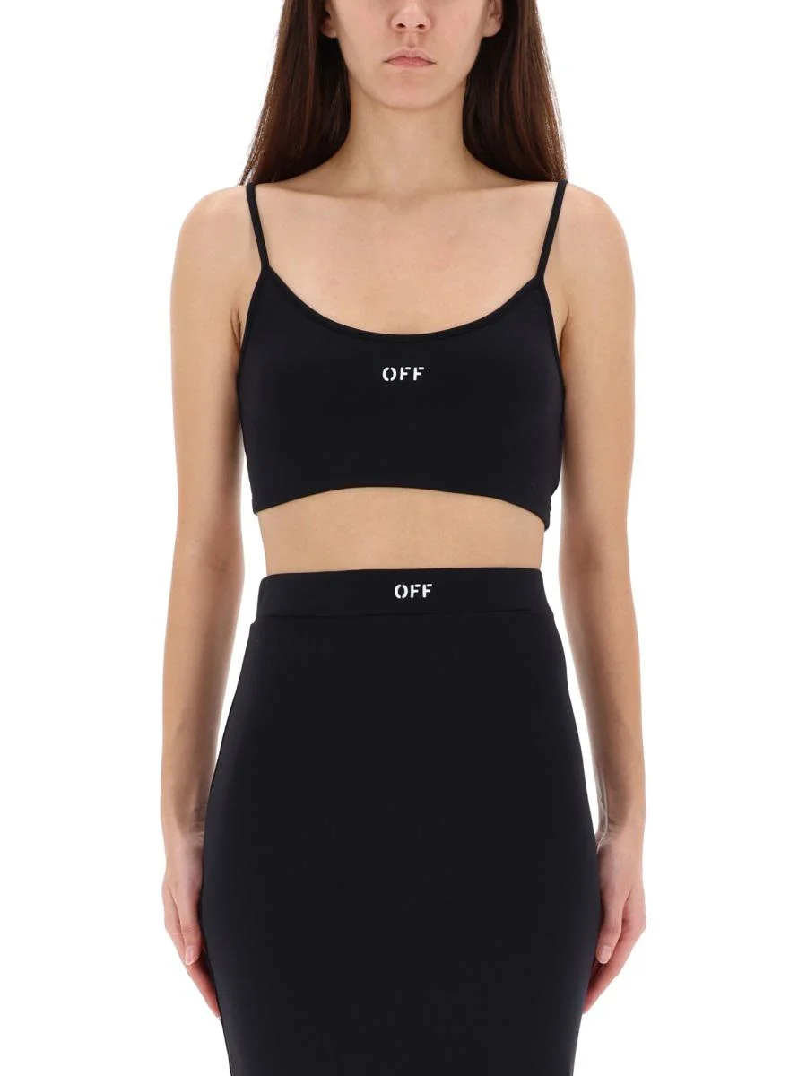 Off-White Top With Thin Straps - 1