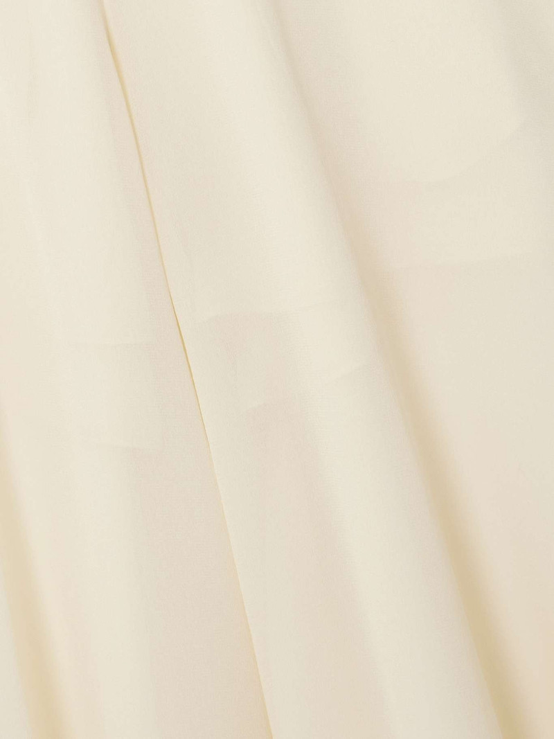 Asymmetric layered pleated silk-georgette midi skirt 5