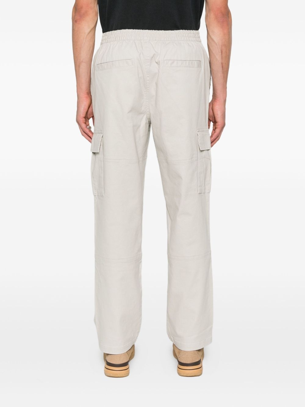 elasticated-waist cargo trousers - 4