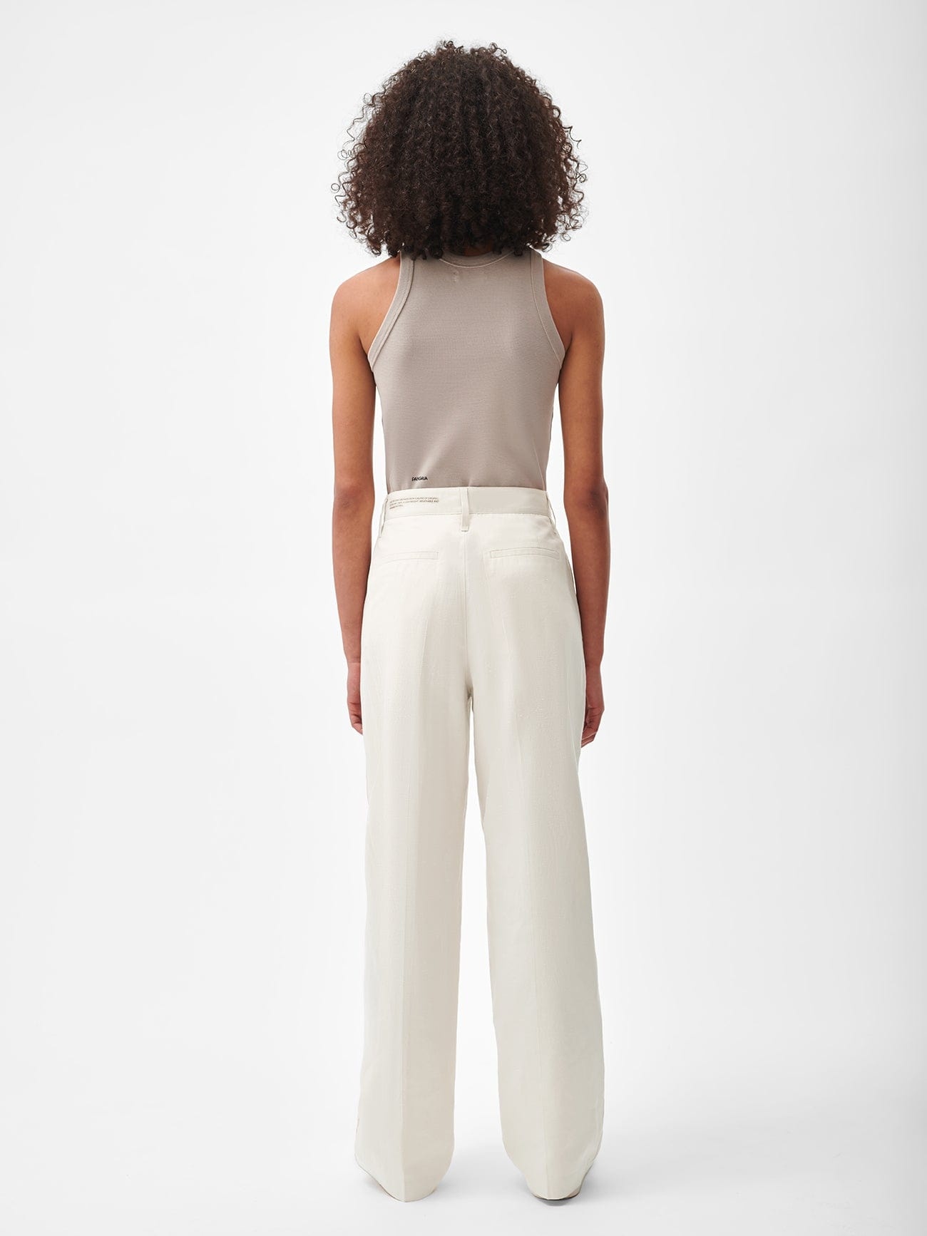 Women's Organic Cotton Linen Pants - Limestone - 3