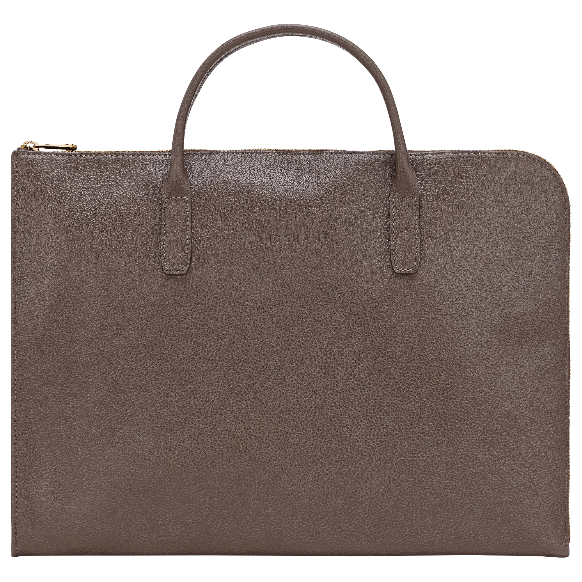 Le Foulonné S Briefcase Taupe - Leather - 1