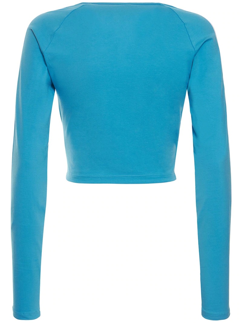 COTTON BLEND LONG SLEEVED T-SHIRT - 6