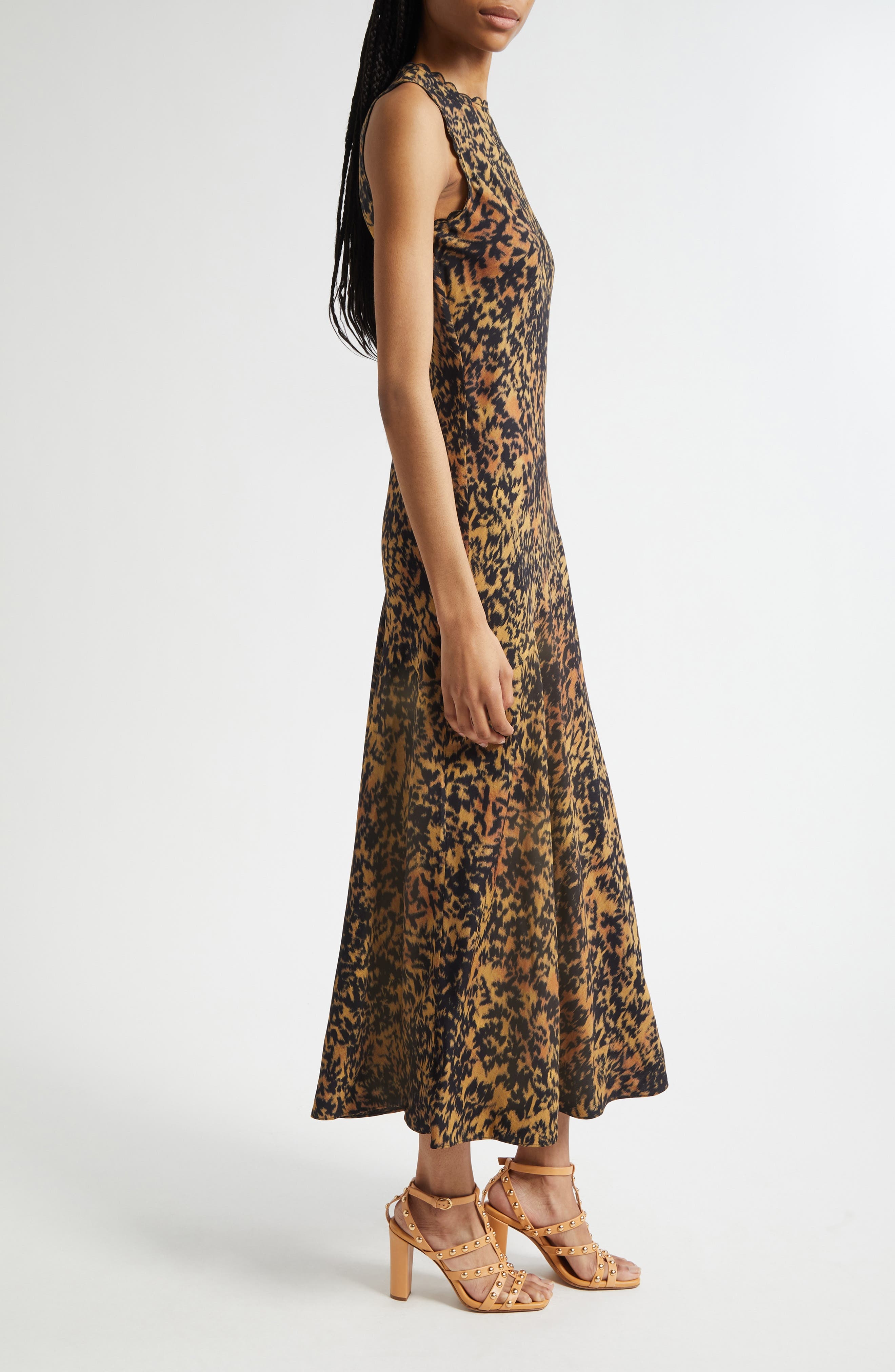 Ulla Johnson Clea Abstract Print Bias Cut Dress in Savannah at Nordstrom - 3