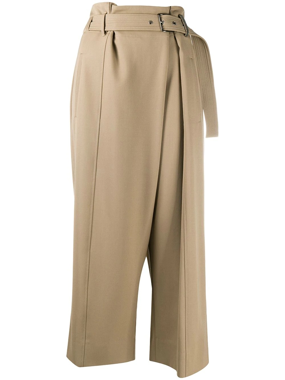 cropped belted trousers - 1