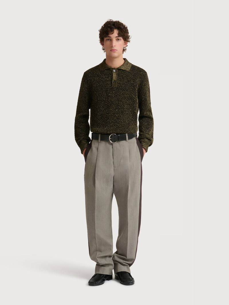Marni WOOL PANTS WITH CONTRAST SIDE BANDS outlook