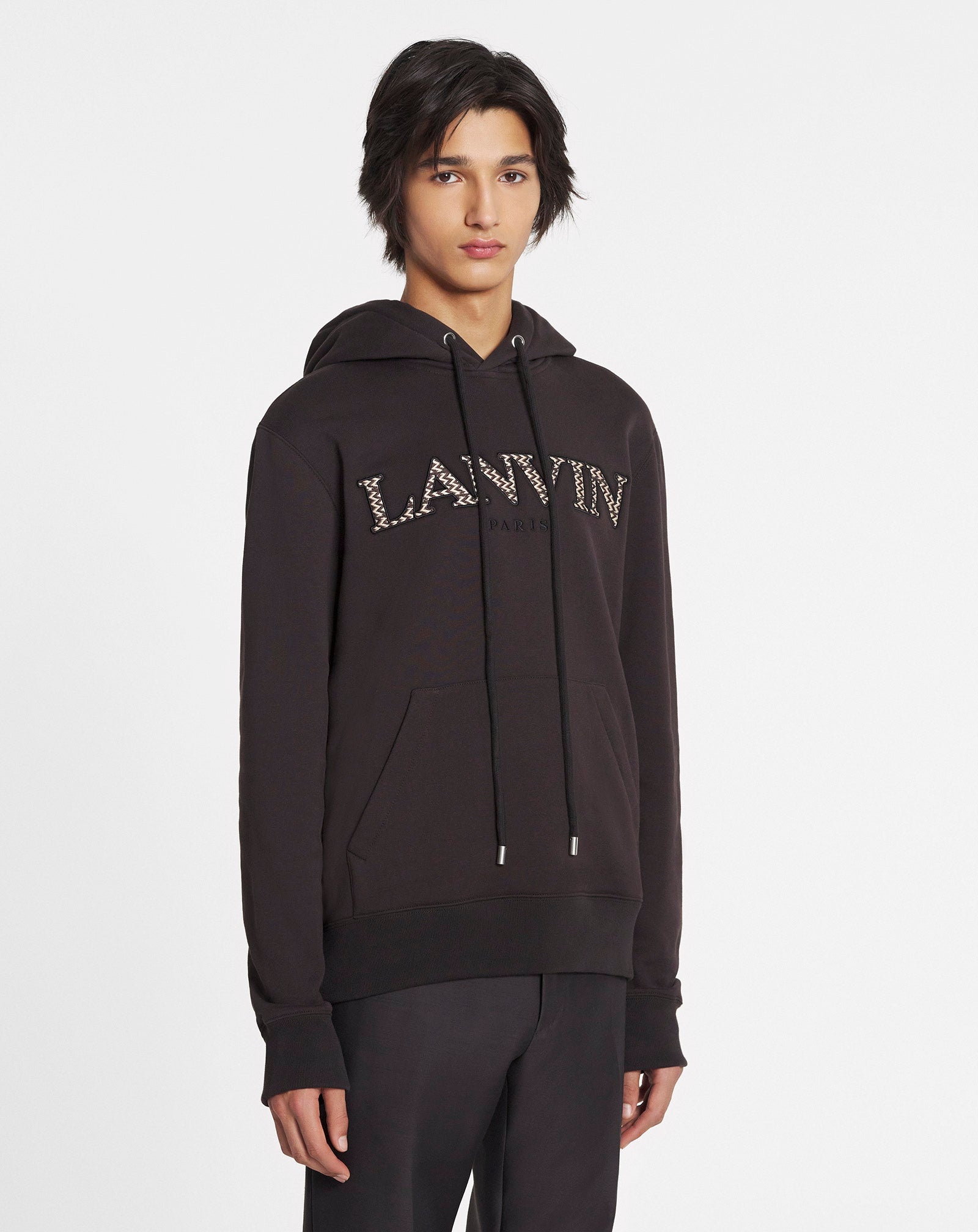 EMBROIDERED LANVIN CURB HOODIE - 3