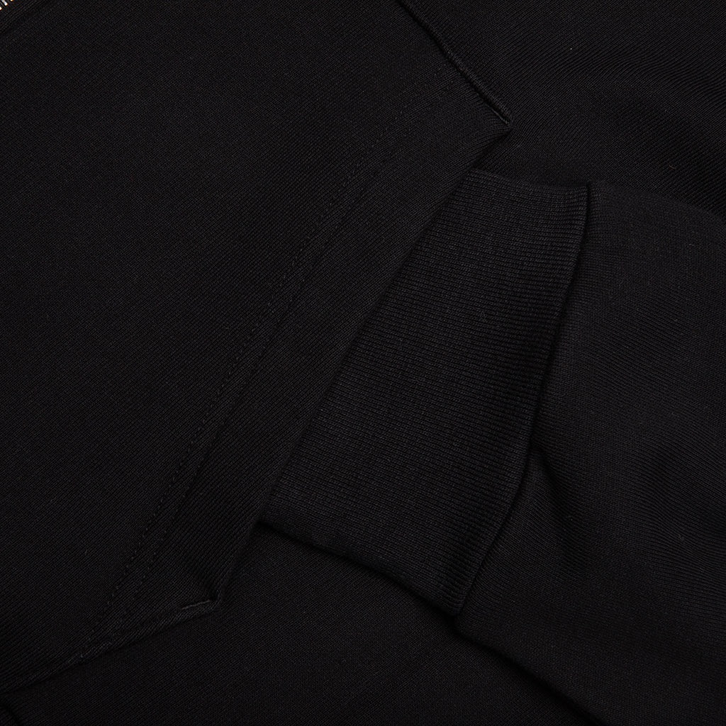 FLEECE ZIPPED HOODIE WITH HUBERT OBJECTS PRINT- BLACK - 4