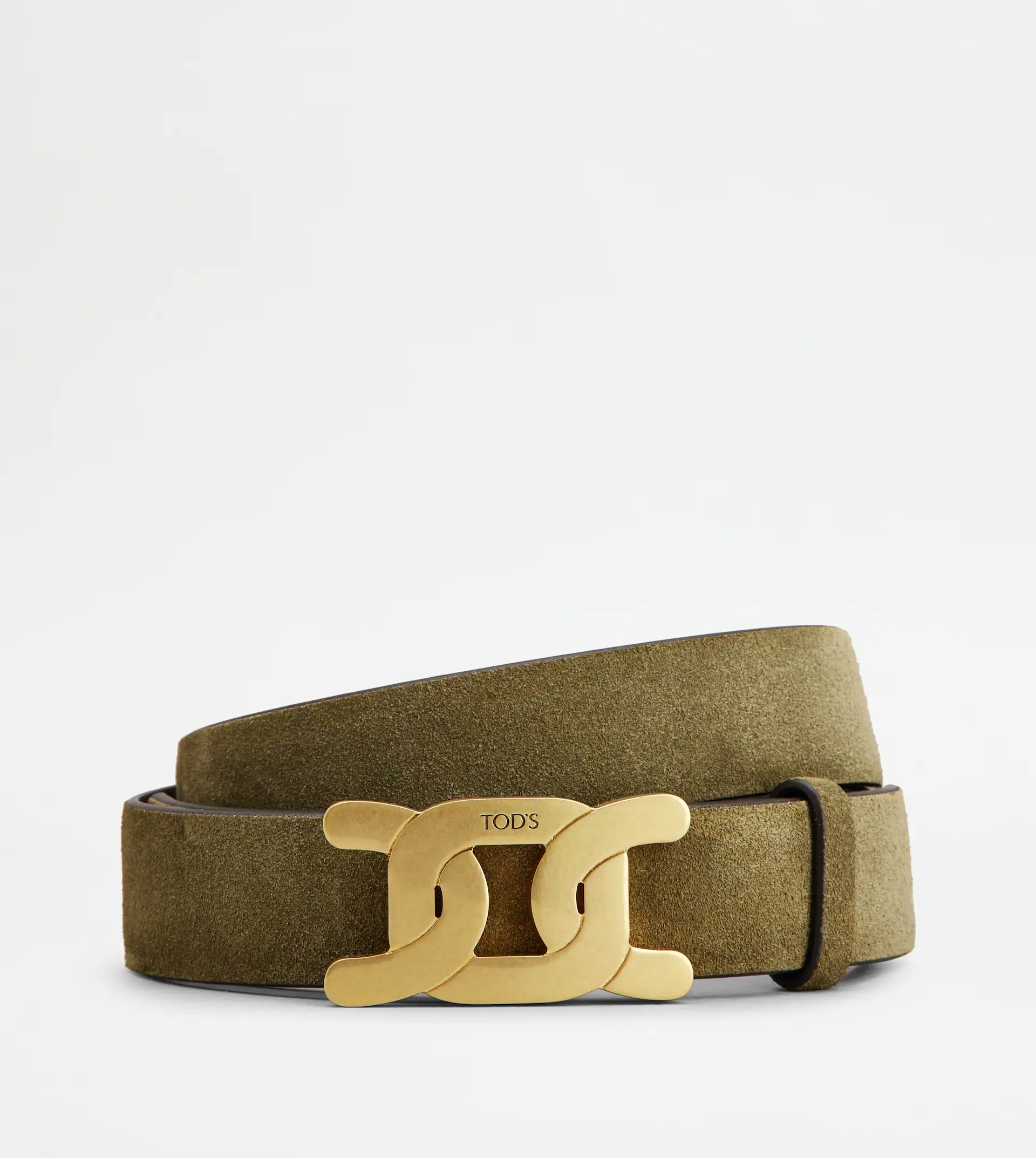 REVERSIBLE KATE BELT IN SUEDE AND SMOOTH LEATHER - GREEN - 1