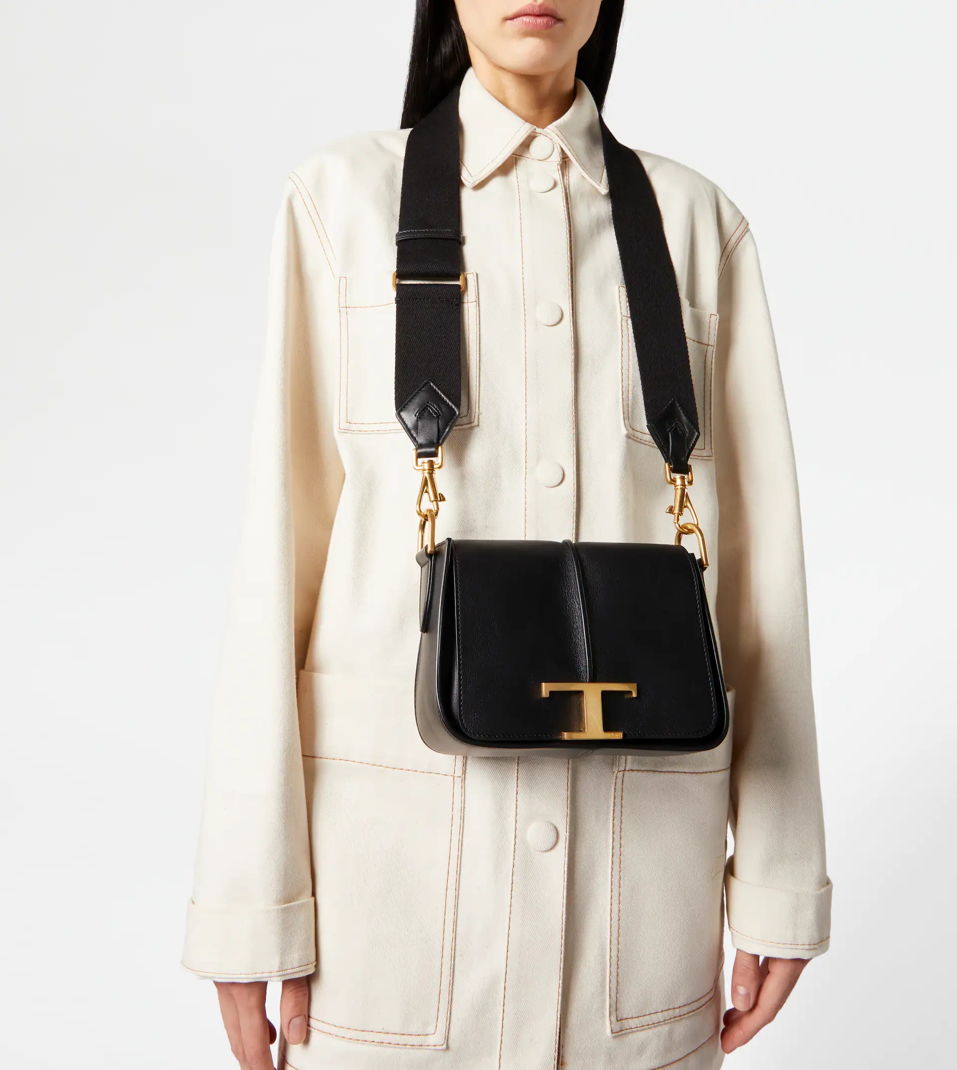 TIMELESS CROSSBODY BAG IN LEATHER MINI - BLACK 2