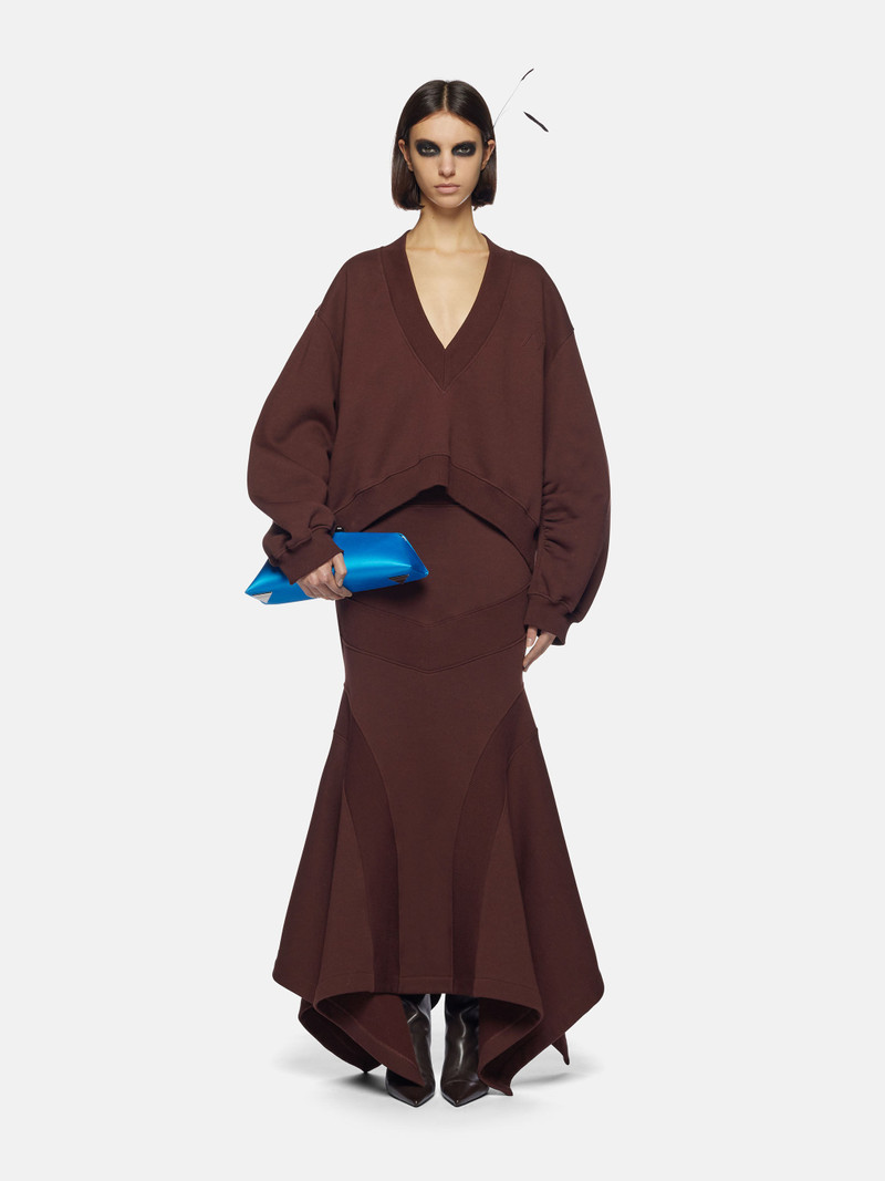 THE ATTICO DARK BROWN SWEATSHIRT outlook