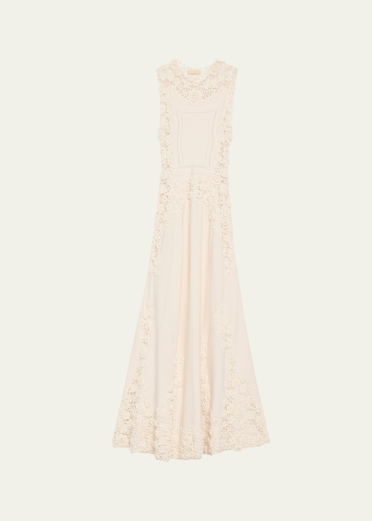 Genoveva Crochet Floral Knit Sleeveless Maxi Dress - 1