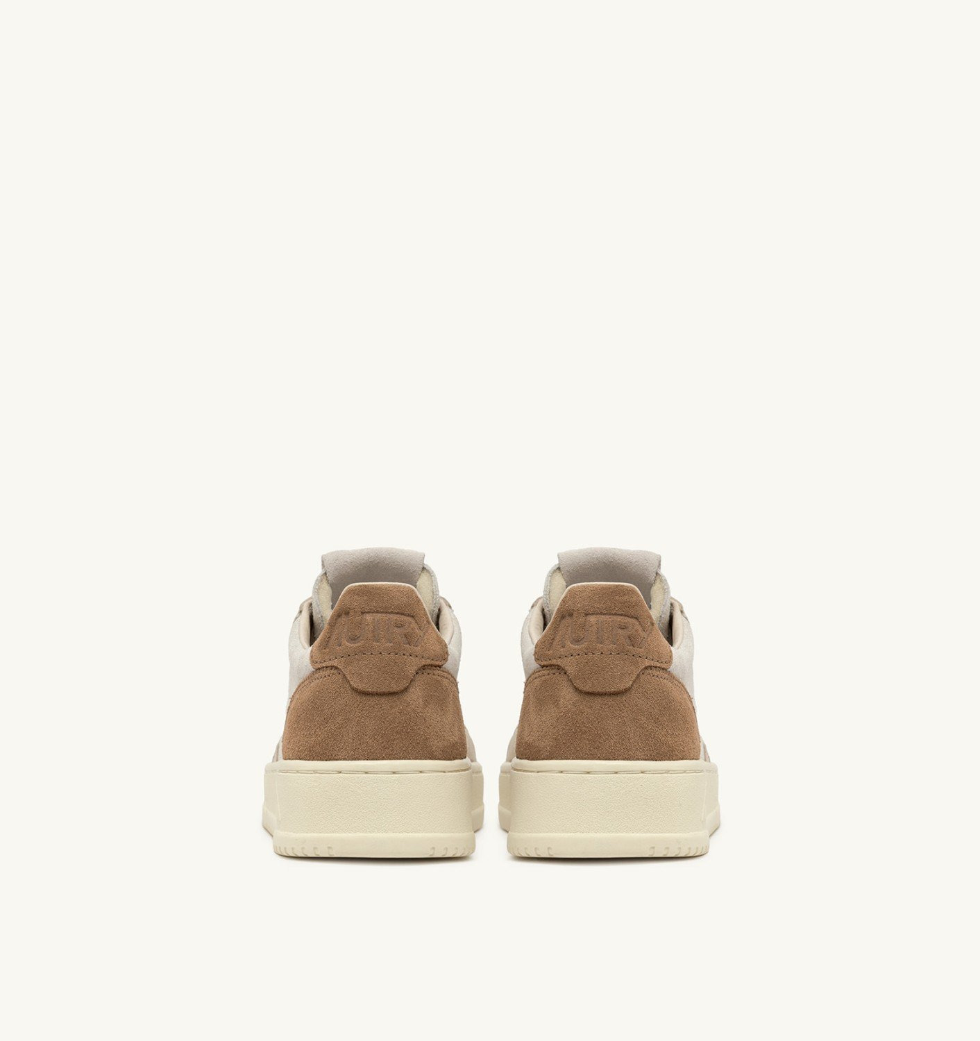 MEDALIST LOW TRICOLOR SNEAKERS IN SAND AND CIGAR SUEDE - 3