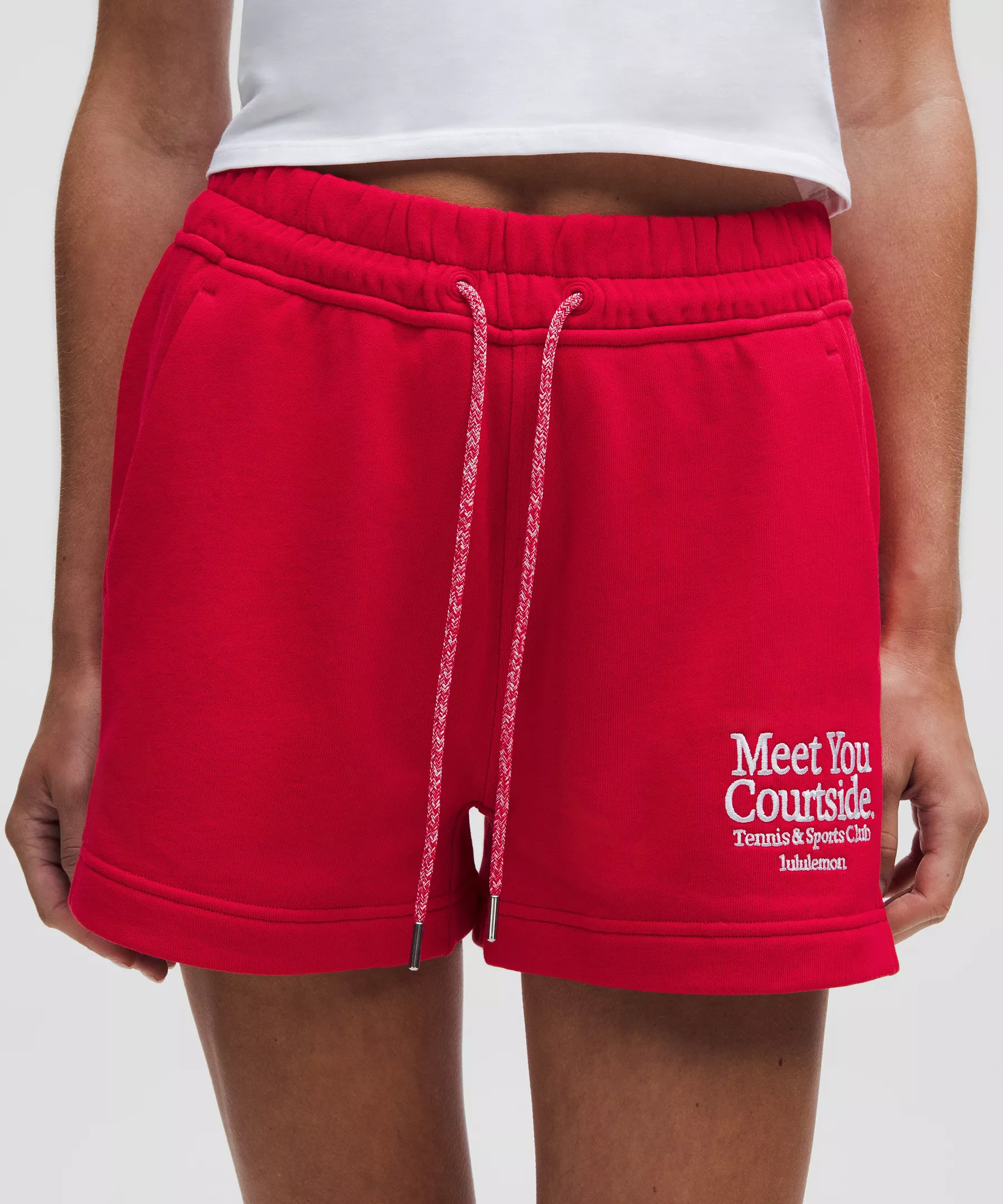 French Terry Mid-Rise Tennis Short *Graphic - 4