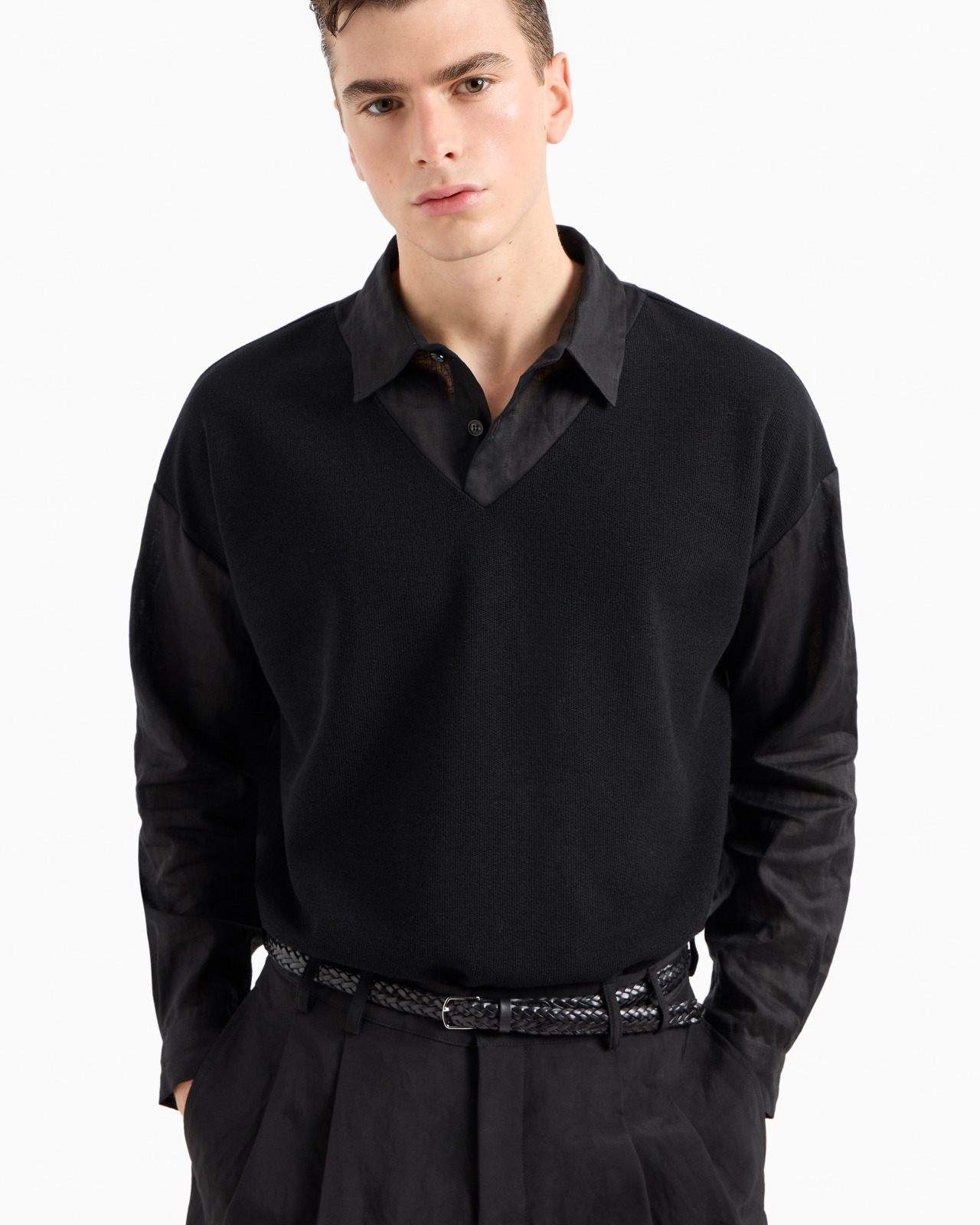 Woven leather belt - 4