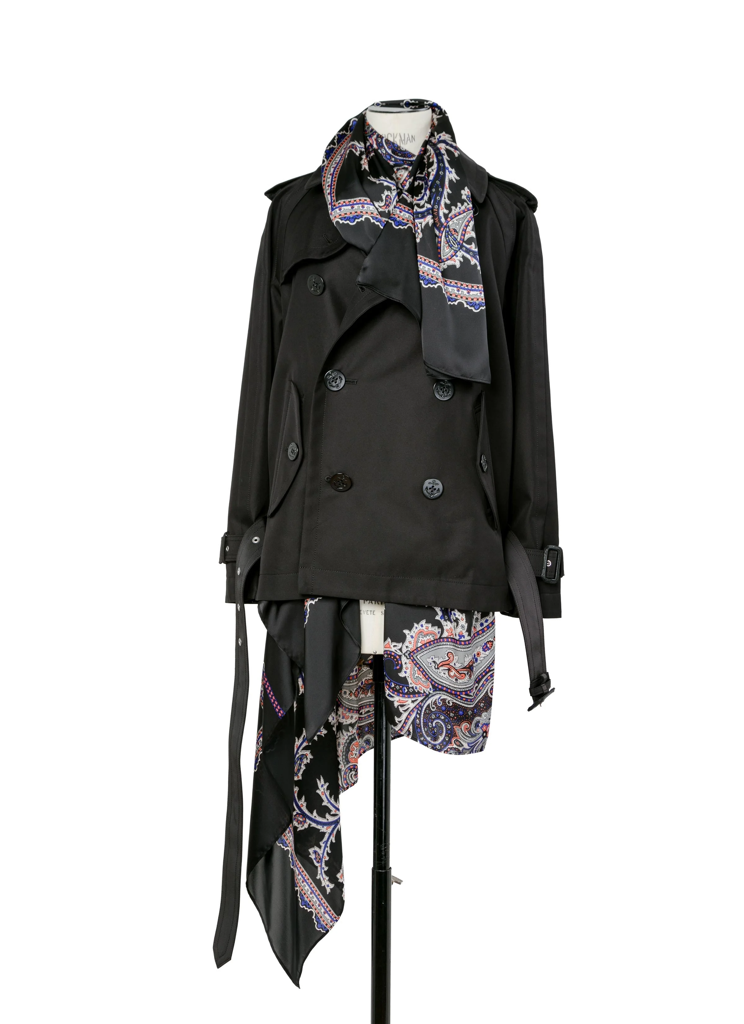 Cotton Gabardine x Paisley Print Jacket - 1