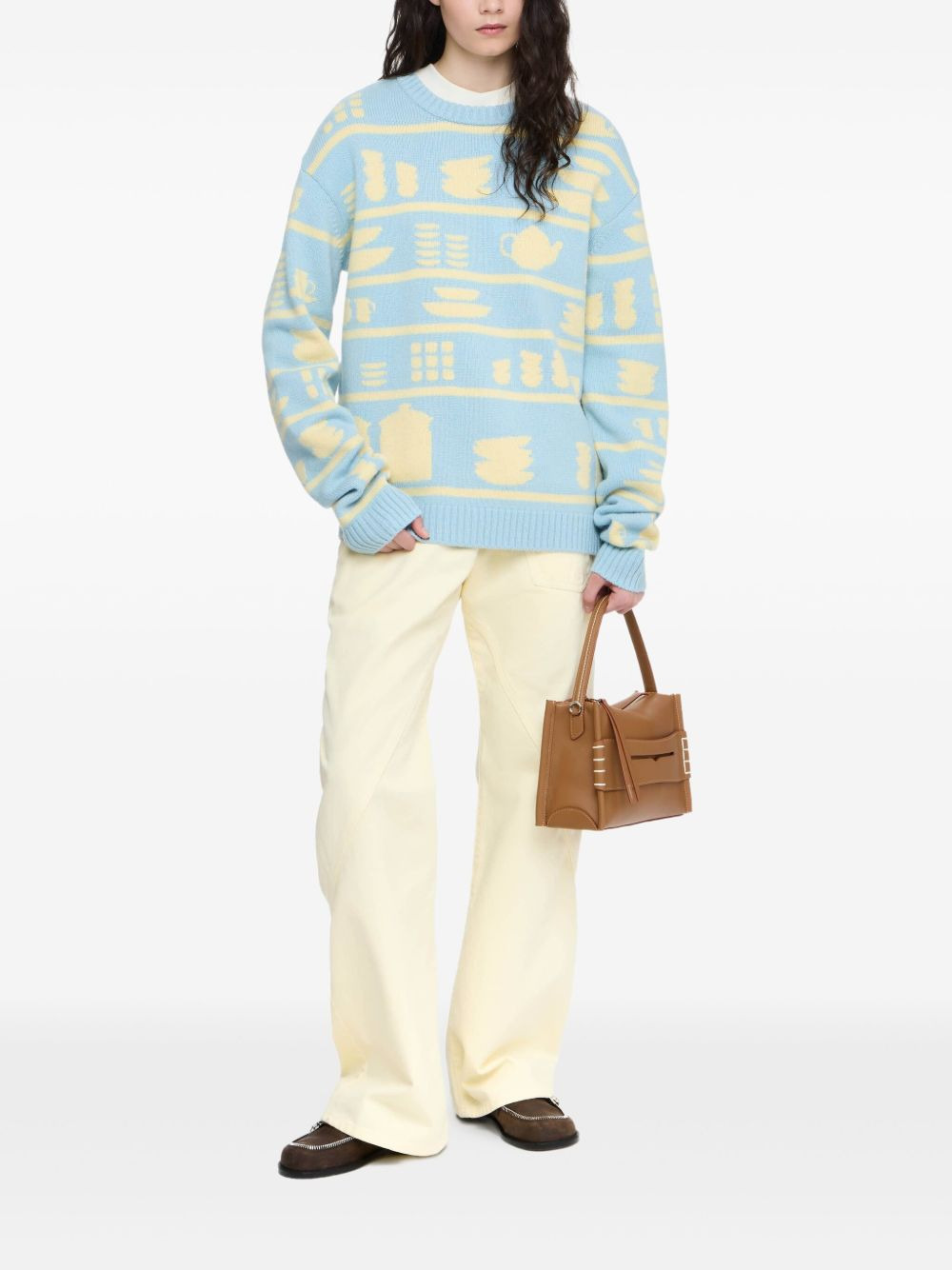crockery-jacquard jumper - 2