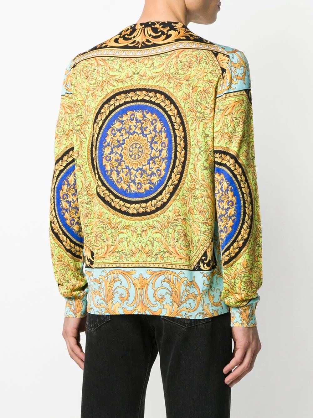 Barocco print sweatshirt - 4