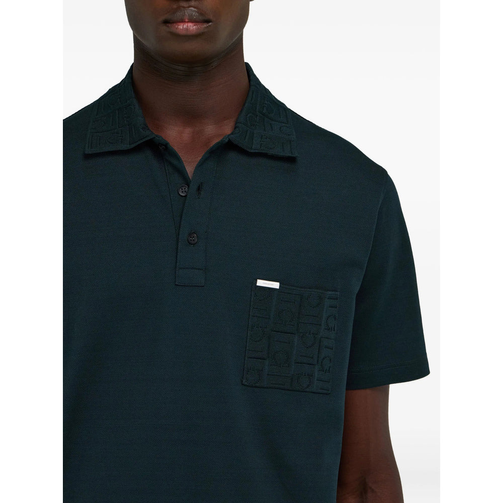 Ferragamo Green Polo Shirts Men - 3