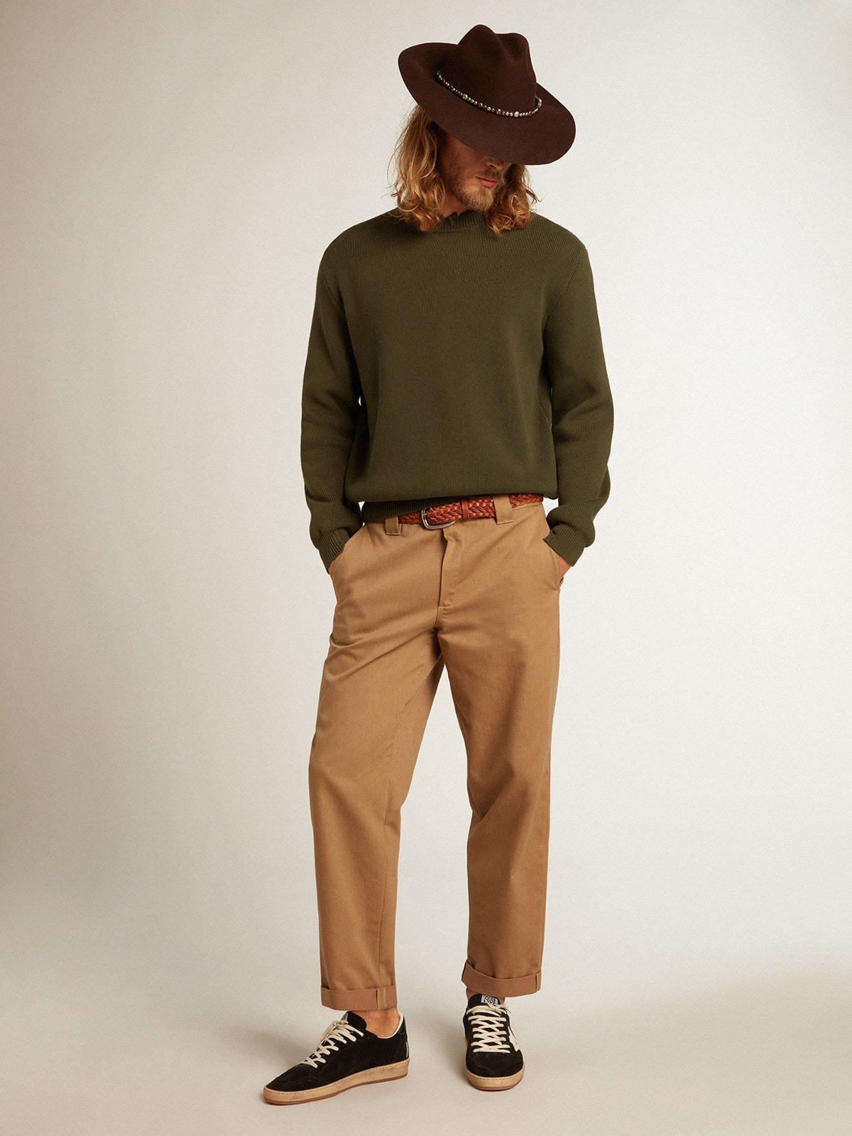 Beige khaki Golden Collection chinos - 3