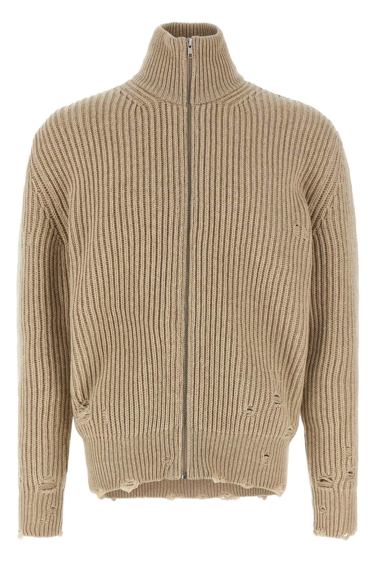 Distressed wool cardigan - 1