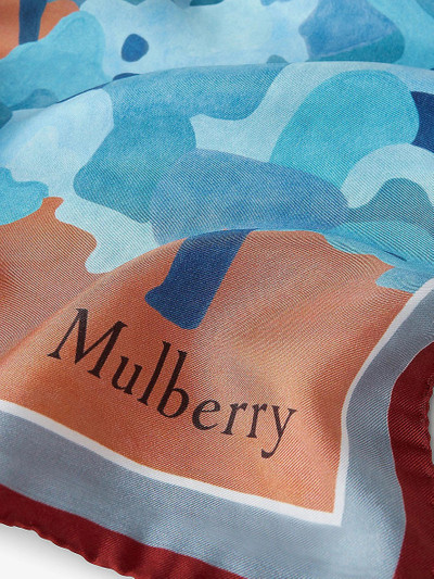 Mulberry Somerset graphic-print silk scarf outlook